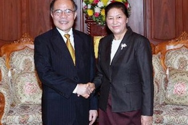 Hội đàm giữa hai chủ tịch Quốc hội Việt Nam-Lào