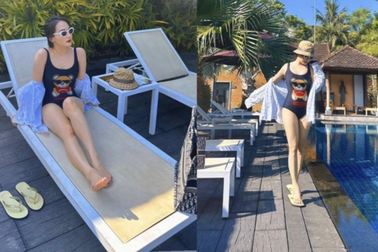 Bảo Thanh mặc bikini khoe vóc dáng thon gọn sau 2 lần sinh