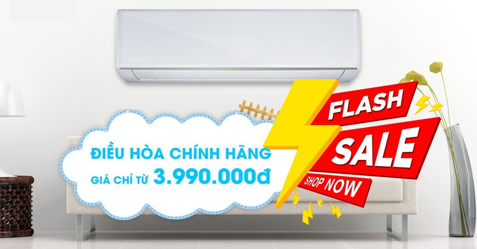 Giảm giá chớp nhoáng: Điều hòa chính hãng chỉ từ 3.99 triệu đồng - 1 Giảm giá chớp nhoáng: Điều hòa chính hãng chỉ từ 3.99 triệu đồng - 1