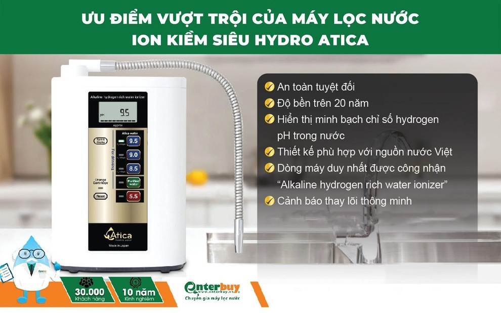 Vì sao máy lọc nước ion kiềm giàu hydro Atica tại Enterbuy.vn được người dùng ưa thích? - 4 Vì sao máy lọc nước ion kiềm giàu hydro Atica tại Enterbuy.vn được người dùng ưa thích? - 4
