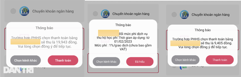 Mất thêm 2.000-20.000 đồng mỗi lần nộp học phí, gộp lại thành tiền tỷ - 3 Mất thêm 2.000-20.000 đồng mỗi lần nộp học phí, gộp lại thành tiền tỷ - 3