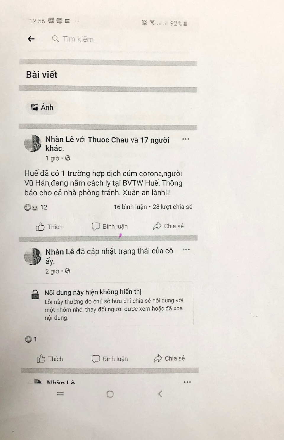Xử phạt 12,5 triệu đồng chủ tài khoản facebook tung hoang tin về  virus Corona  - 1
