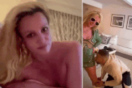 Britney tổ chức tiệc ly hôn: Bán khỏa thân và để nam giới hôn chân