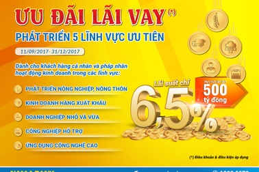 Nam A Bank ưu đãi lãi vay phát triển 5 lĩnh vực ưu tiên
