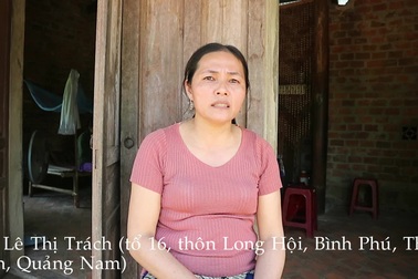 Chị Lê Thị Trách tâm sự về hoàn cảnh gia đình