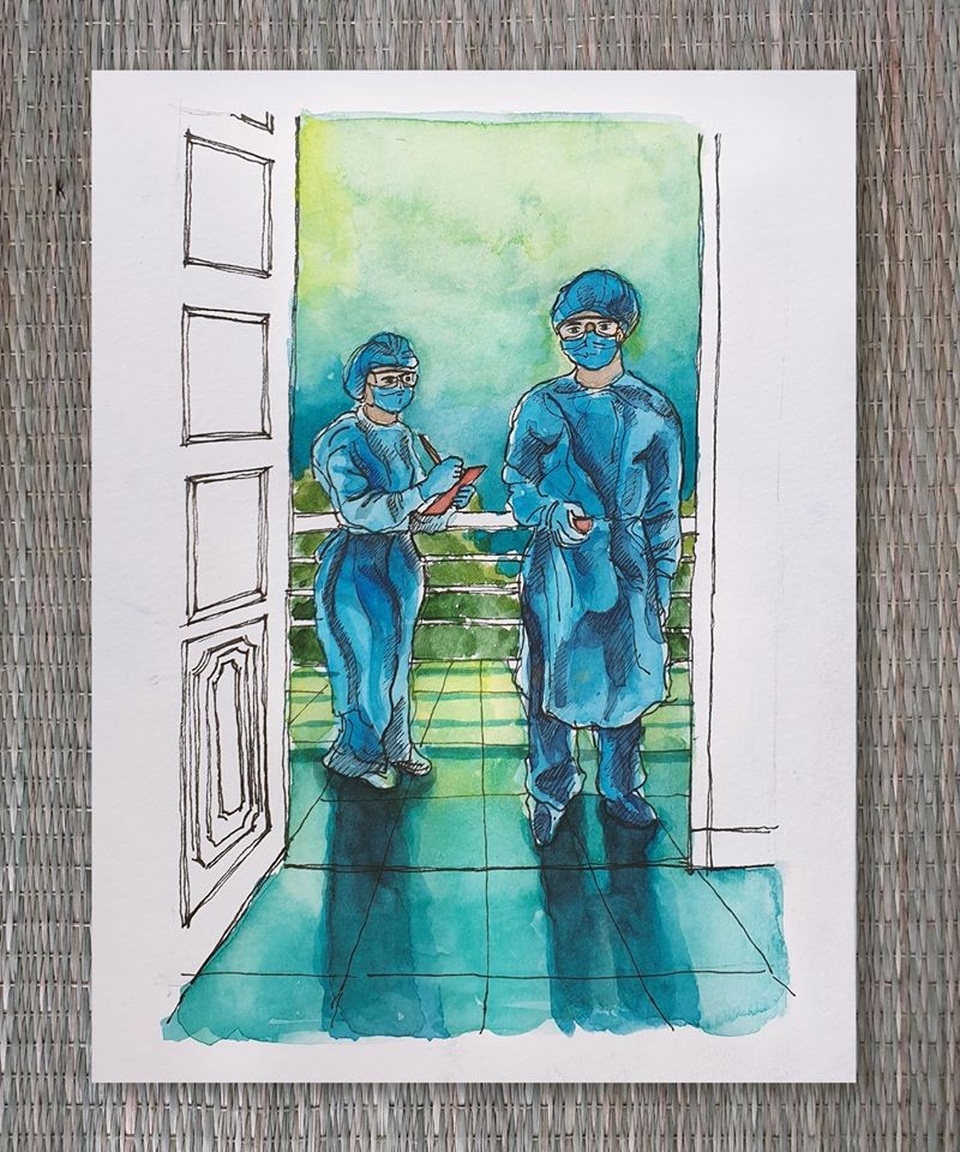 Du học sinh 9x ký họa đầy cảm xúc về cuộc sống ở khu cách ly - 7