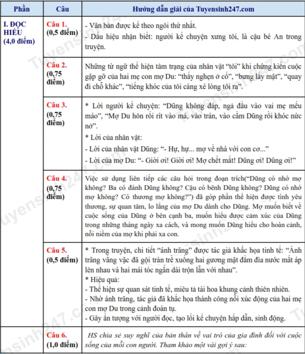 คำถามและคำตอบข้อสอบวรรณคดี ชั้น ม.4 จังหวัดนามดิ่ญ 2568-3 Đề thi và đáp án môn ngữ văn vào lớp 10 tỉnh Nam Định 2025 - 3