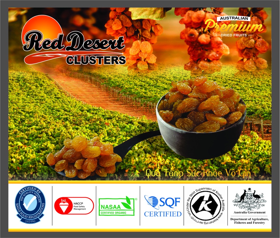 Loạn giá và chất lượng nho khô nguyên cành nhập Úc - 3