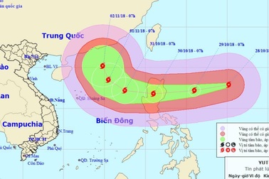 Xuất hiện siêu bão gần Biển Đông