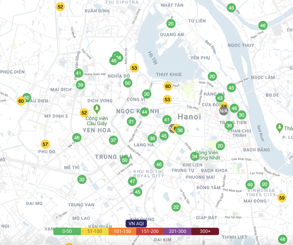 Ngày thứ 5 thực hiện cách ly xã hội, chất lượng không khí Hà Nội ở mức tốt - 3 Ngày thứ 5 thực hiện cách ly xã hội, chất lượng không khí Hà Nội ở mức tốt - 3