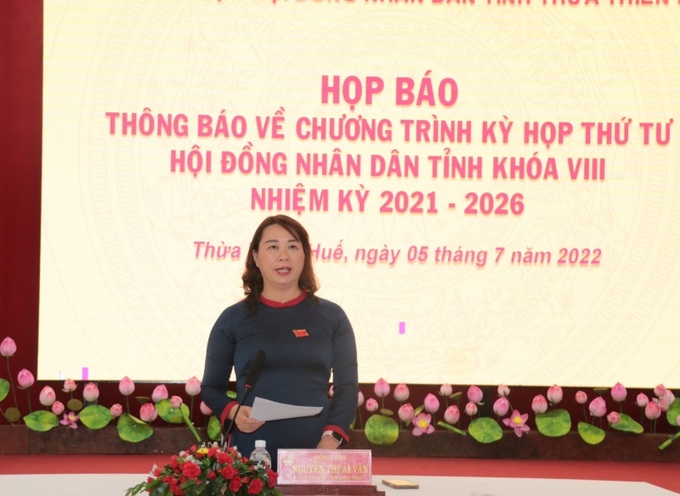 Thường trực HĐND tỉnh Thừa Thiên Huế họp báo thông tin kỳ họp thứ 4 HĐND tỉnh, nhiệm kỳ 2021 - 2026