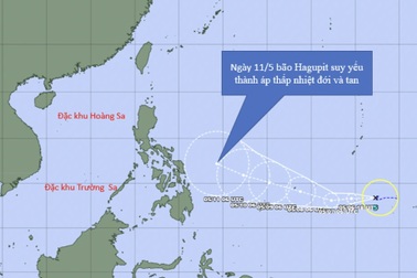 Dự báo đường đi của bão Hagupit mới xuất hiện trên Tây Bắc Thái Bình Dương