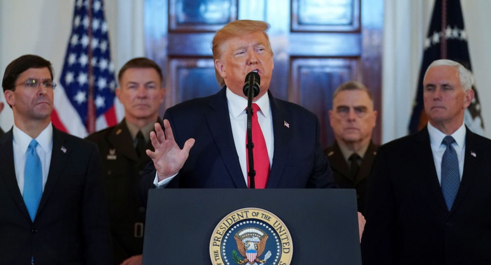 Tổng thống Trump: “Mỹ không có thương vong trong cuộc tấn công của Iran” - 1 Tổng thống Trump: “Mỹ không có thương vong trong cuộc tấn công của Iran” - 1