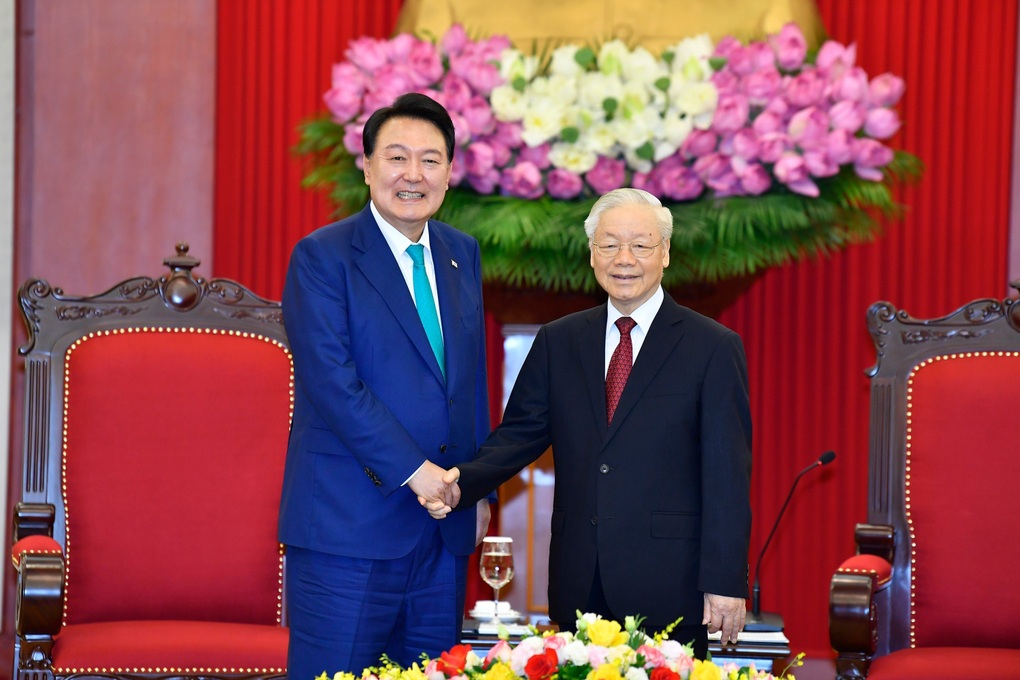Tổng Bí thư Nguyễn Phú Trọng tiếp Tổng thống Hàn Quốc Yoon Suk Yeol - 3 Tổng Bí thư Nguyễn Phú Trọng tiếp Tổng thống Hàn Quốc Yoon Suk Yeol - 3
