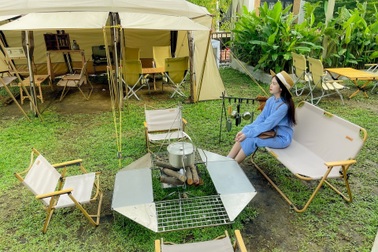 Quán cà phê tầng thượng đẹp lạ, khách vừa thưởng trà vừa cắm trại ở Sài Gòn