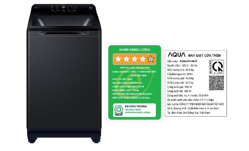 Dưới 5 triệu nên mua máy giặt 10kg Aqua AQW-DR100JT.BK hay Toshiba AW-DM1100PV(KK)?