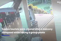 Ban công khu nghỉ dưỡng bất ngờ đổ sập khiến nhóm khách 12 người bị thương