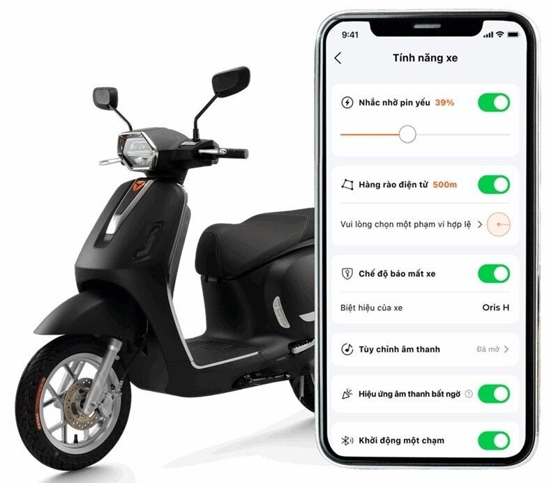Xe máy điện Yadea Oris H trang bị hiện đại, pin lithium tới 120 km/lần sạc, giá rẻ