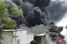 Đang cháy lớn trong khu công nghiệp tại Thanh Hóa