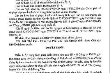 Một doanh nghiệp quyết "bức tử" môi trường đến cùng tại Hưng Yên!