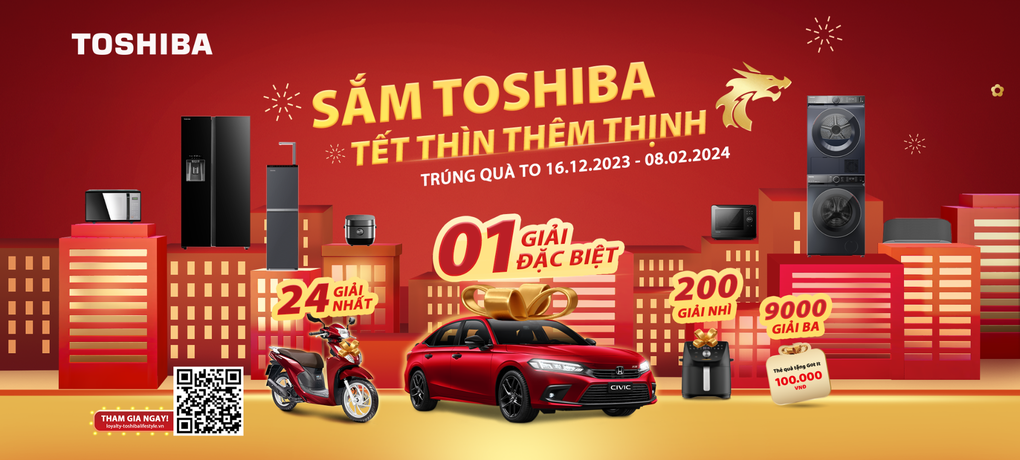 Đón Tết Giáp Thìn, nhận xe Honda Civic và hàng nghìn quà tặng cùng Toshiba - 1 Đón Tết Giáp Thìn, nhận xe Honda Civic và hàng nghìn quà tặng cùng Toshiba - 1