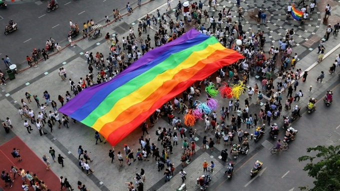 Hàng nghìn người tại TP.HCM tuần hành ủng hộ cộng đồng LGBTI+ tại sự kiện VietPride 2018 nhằm hưởng ứng phong trào kêu gọi tự do giới tính trên thế giới. 