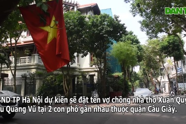 Hình ảnh 2 tuyến phố được đề xuất mang tên Xuân Quỳnh - Lưu Quang Vũ