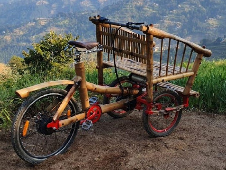 Độc đáo mẫu xe đạp điện đa năng bằng tre ở Nepal - 1 Độc đáo mẫu xe đạp điện đa năng bằng tre ở Nepal - 1