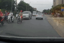 Tình huống vạ lây do chó thả rông là clip giao thông nổi bật tuần qua