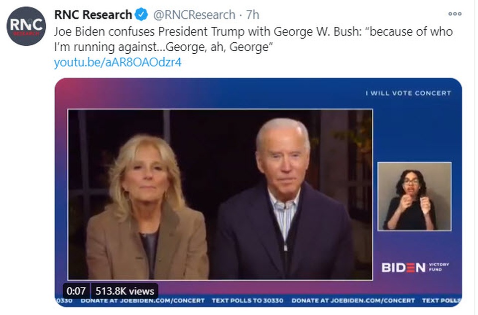 Ông Biden bị nghi nhầm lẫn tên ông Trump - 2 Ông Biden bị nghi nhầm lẫn tên ông Trump - 2