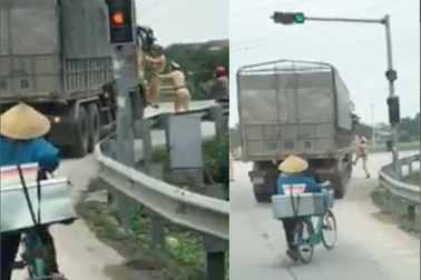 Tài xế xe vi phạm đâm thẳng vào CSGT rồi phóng xe bỏ chạy