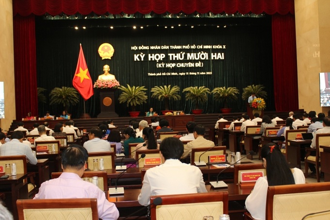 Kỳ họp thứ 12 (kỳ họp chuyên đề), HĐND TP.HCM khoá X, diên ra ngày 11/11. (Ảnh: Thành Nhân).