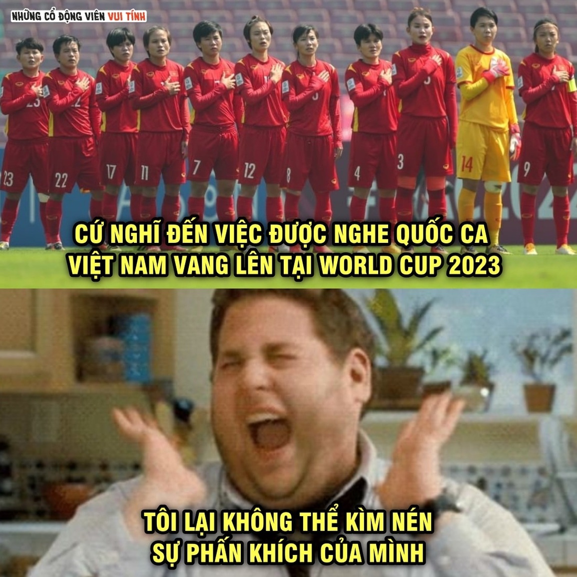 Không cần biết sẽ thi đấu thế nào tại World Cup sắp đến, chỉ cần giai điệu Quốc ca Việt Nam vang lên tại đấu trường thế giới, chừng đó là quá đủ với người hâm mộ bóng đá nước nhà (Ảnh: Những cổ động viên vui tính). Không cần biết sẽ thi đấu thế nào tại World Cup sắp đến, chỉ cần giai điệu Quốc ca Việt Nam vang lên tại đấu trường thế giới, chừng đó là quá đủ với người hâm mộ bóng đá nước nhà (Ảnh: Những cổ động viên vui tính).