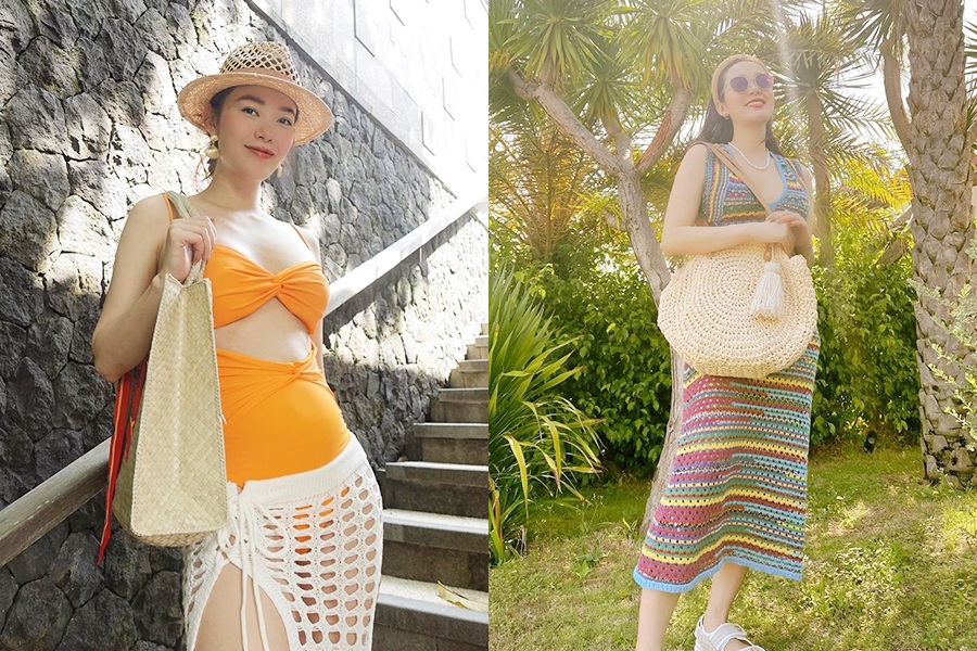 Minh Hằng vẫn diện váy áo cắt xẻ gợi cảm trong suốt thai kỳ - 4