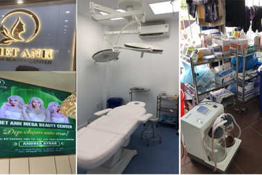 Lực lượng thanh tra bị cơ sở thẩm mỹ chui khóa cửa, chặn đường