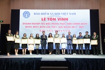 Tôn vinh 103 doanh nghiệp thực hiện tốt chính sách bảo hiểm xã hội