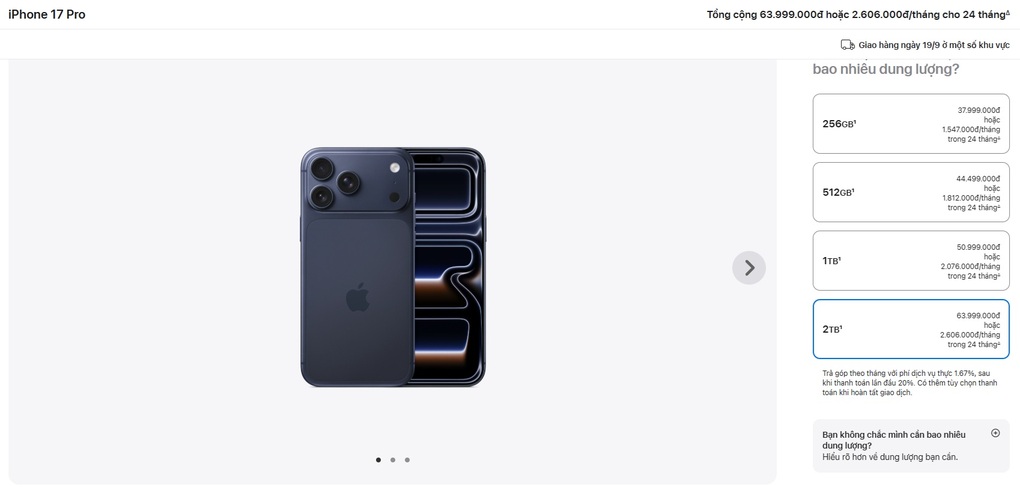 iPhone 17 Pro Max ម៉ូដែលតែមួយគត់នៅតែមានអតិថិជនមិនច្រើនទិញវានៅប្រទេសវៀតណាម - ១ Mẫu iPhone 17 Pro Max duy nhất còn sẵn hàng nhưng kén khách mua ở Việt Nam - 1