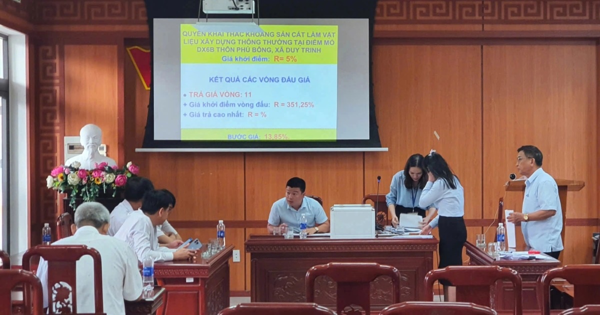Mỏ cát khởi điểm hơn 1,8 tỷ đồng, đấu giá được 138 tỷ đồng