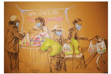 Sài Gòn "đau bệnh" nhưng vẫn đẹp hút hồn qua từng nét vẽ