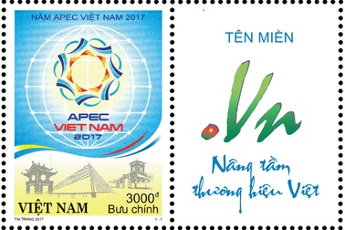 Tên miền “.VN” lên tem Bưu chính Việt Nam chào mừng APEC 2017