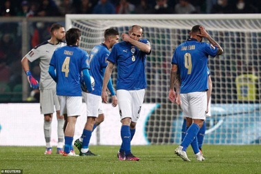 Thua sốc Bắc Macedonia, Italia chính thức tan vỡ giấc mơ dự World Cup 2022