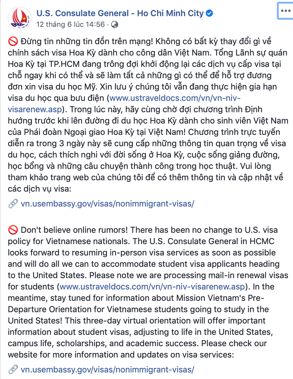 Tổng lãnh sự quán Mỹ bác tin đồn ngừng cấp visa cho du học sinh Việt - 1 Tổng lãnh sự quán Mỹ bác tin đồn ngừng cấp visa cho du học sinh Việt - 1