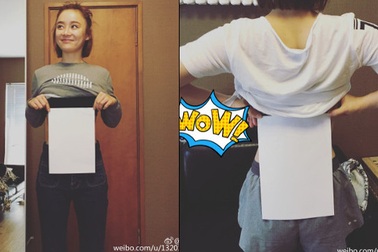 Thiếu nữ Trung Quốc rộ mốt so eo với… tờ giấy A4