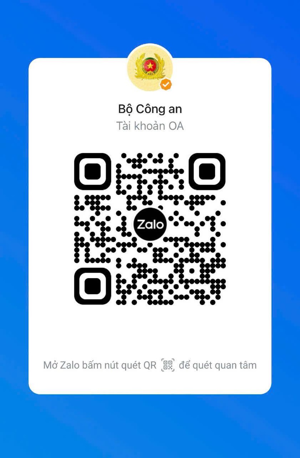 Bộ Công an triển khai trang thông tin trên Zalo - 1 Bộ Công an triển khai trang thông tin trên Zalo - 1