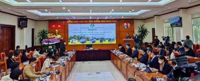 Quang cảnh buổi họp báo.