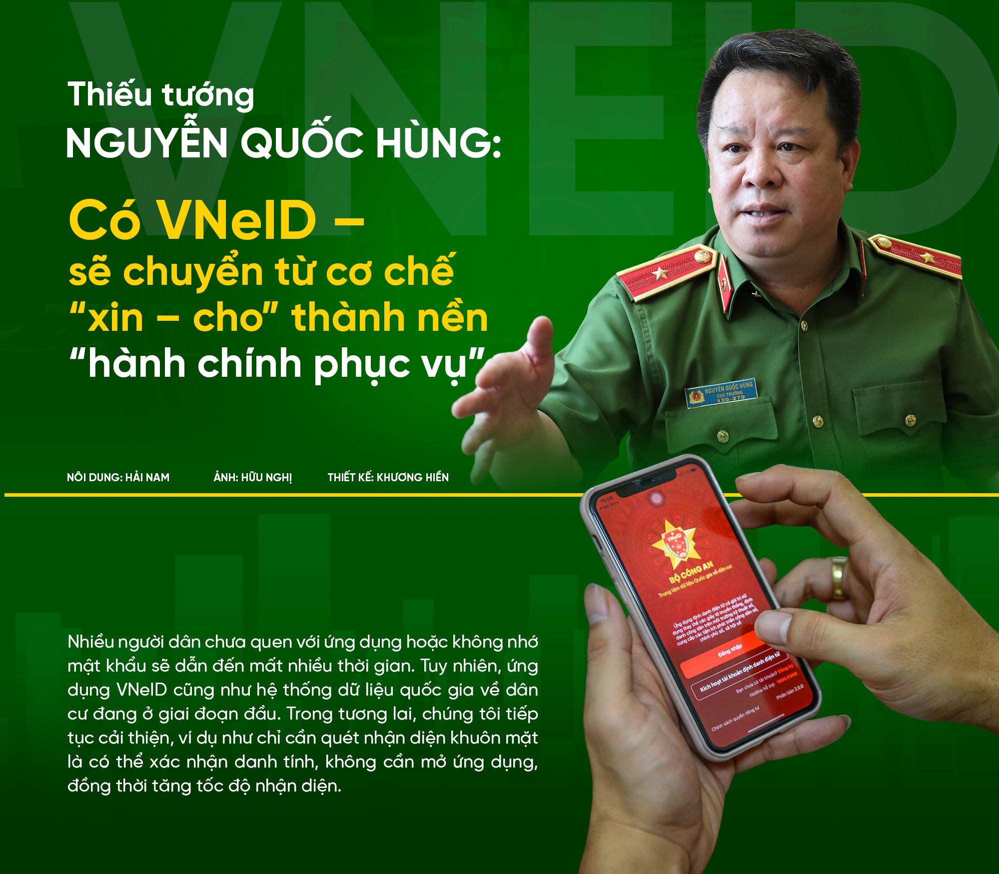 Cục trưởng C06: VNeID chuyển cơ chế "xin-cho" sang nền "hành chính phục vụ"