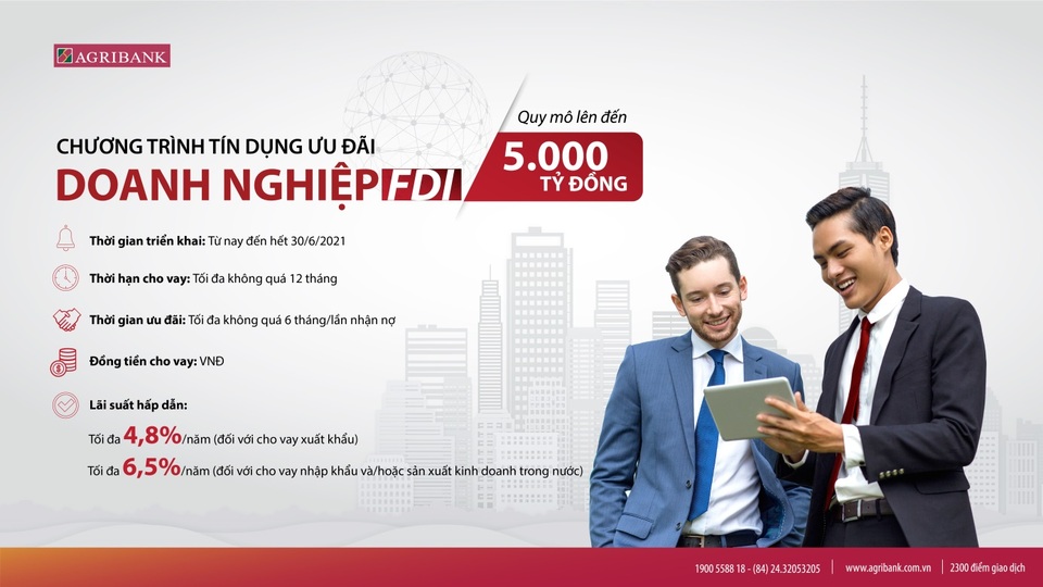 Agribank triển khai các chương trình tín dụng ưu đãi dành cho doanh nghiệp - 2 Agribank triển khai các chương trình tín dụng ưu đãi dành cho doanh nghiệp - 2
