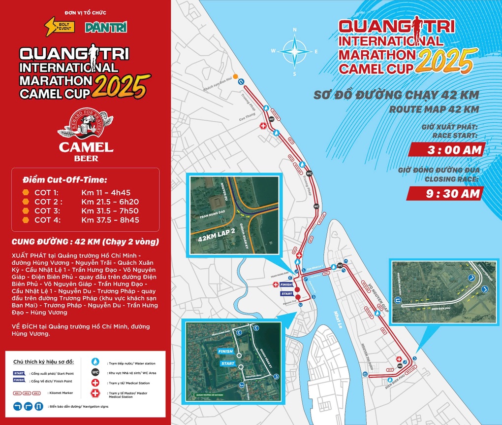 ផ្លូវប្រណាំងនៅ Quang Tri International Marathon 2025 - Camel Cup - ៤ Lộ trình thi đấu tại Quang Tri International Marathon 2025 - Camel Cup - 4