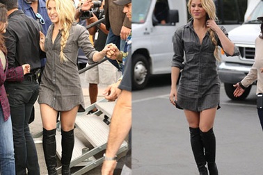 Shakira trẻ đẹp, năng động với mốt “áo không quần”