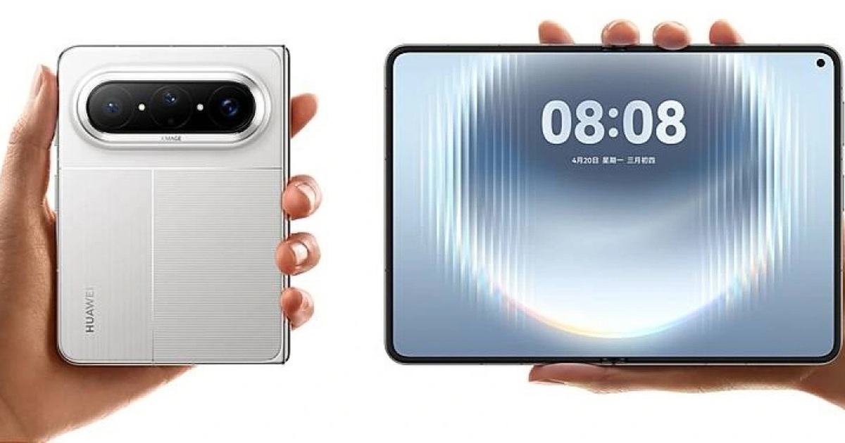 Trên tay điện thoại gập kiểu dáng lạ Huawei Pura X Max